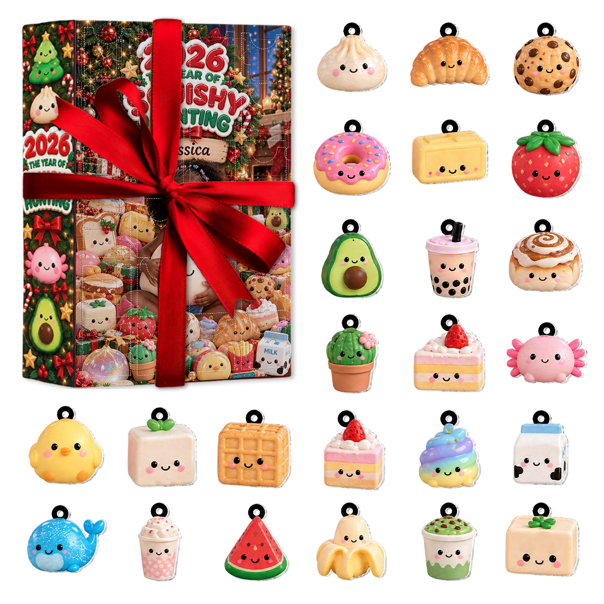 L'Année de la Chasse aux Squishies - Calendrier de l'Avent Personnalisé pour Enfants avec Ornements