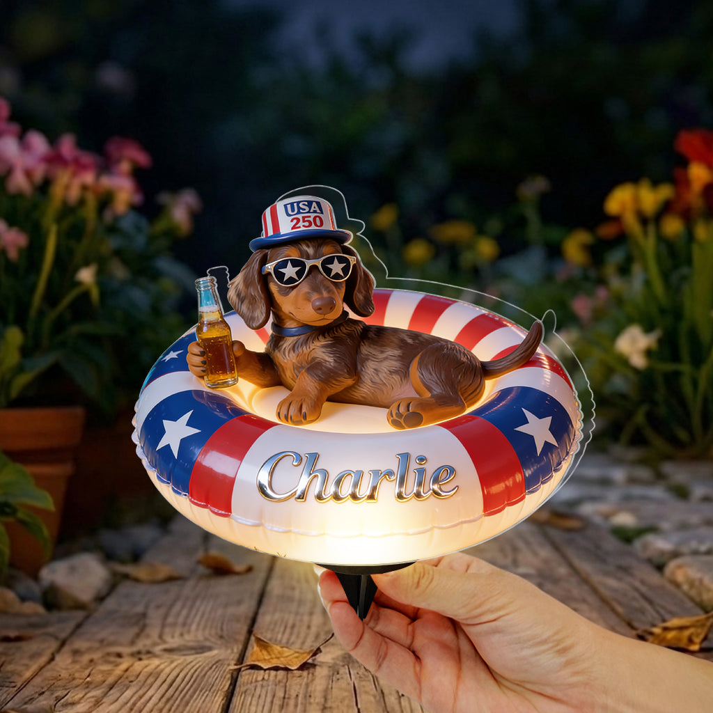 250e Anniversaire - Lampe Solaire Acrylique Personnalisée pour Chien