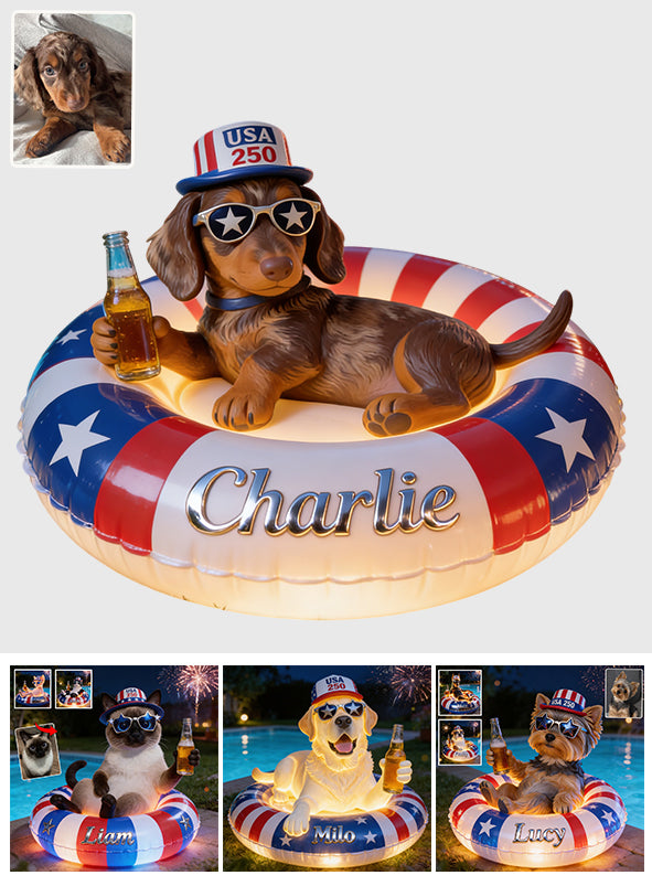 250e Anniversaire - Lampe Solaire Acrylique Personnalisée pour Chien