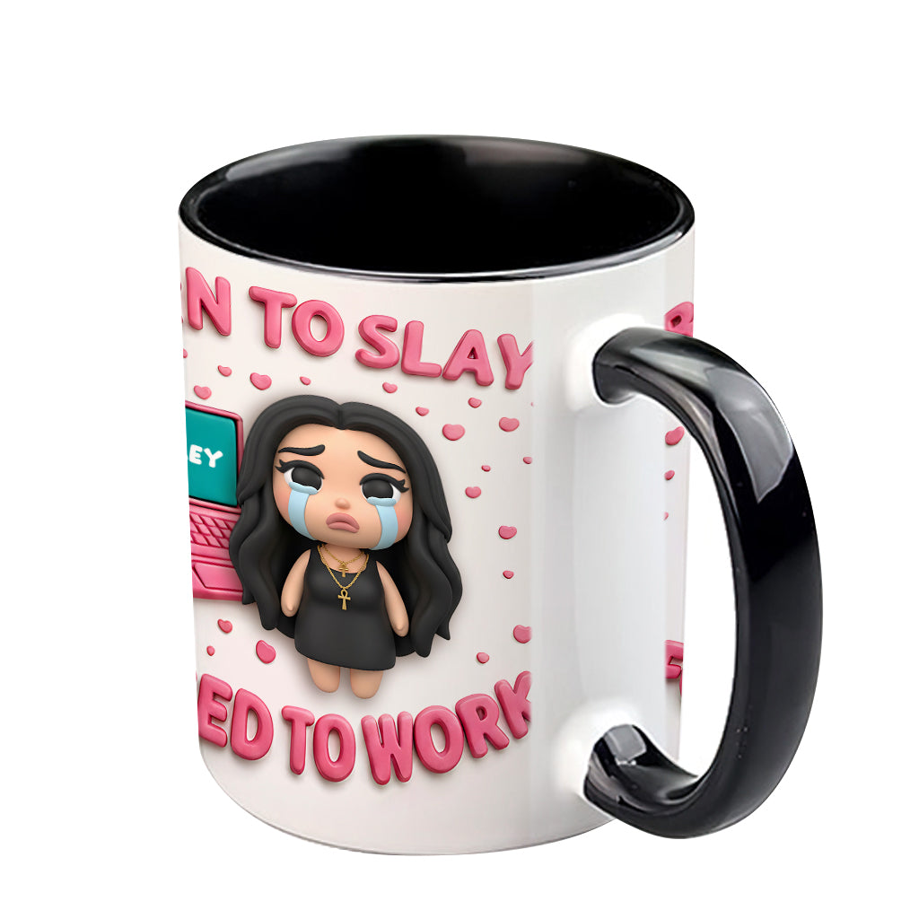 Né pour briller, forcé de travailler - Mug personnalisé pour collègue