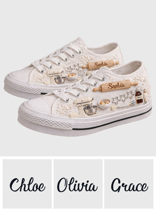 Love Baking - Personalized Baking Low Top Shoes