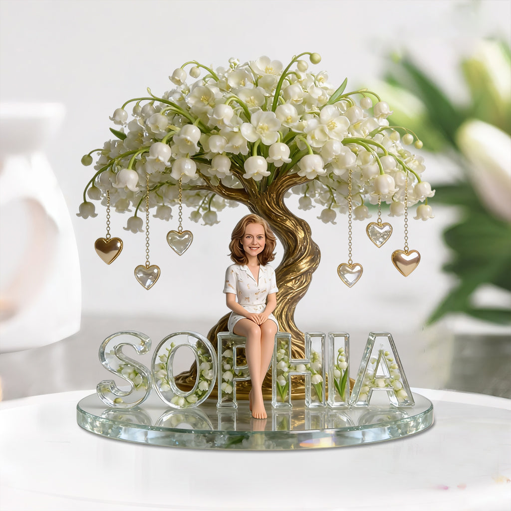 Custom Any Photo Birthmonth Flower - Personalized Self Love Custom Shaped Acrylic Plaque