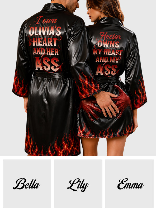 Naughty Devil - Personalized Spicy Couple Satin Robe