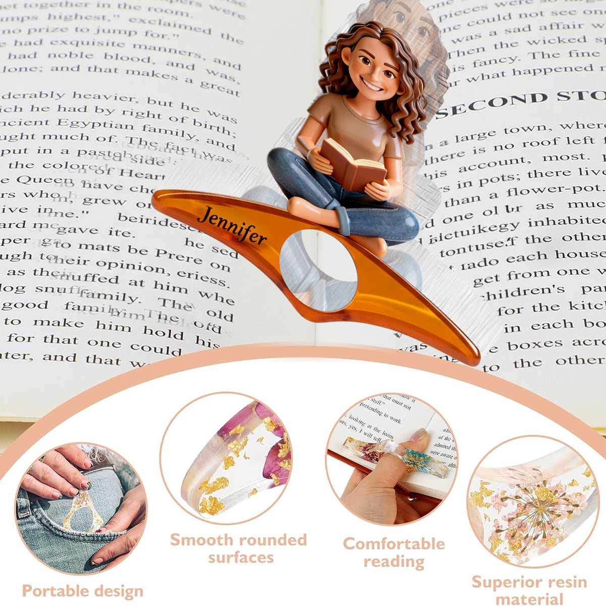 Livres d'amour - Porte-pages de livre personnalisé