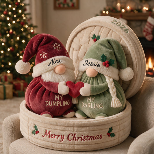 My Dumpling My Darling - Personalized Couple Premium Faux Fur Pillow
