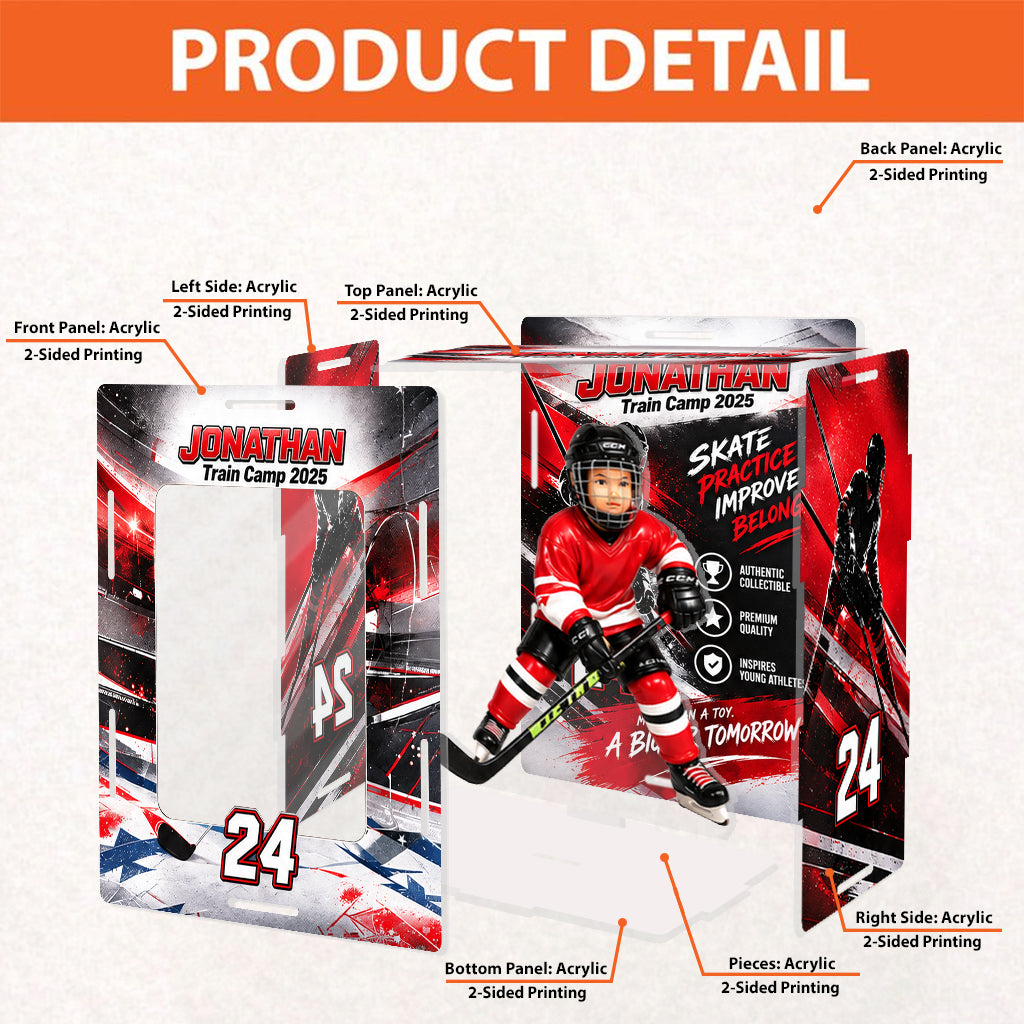 Any Sport, Any Photo - Personalized Hockey Acrylic Display Box