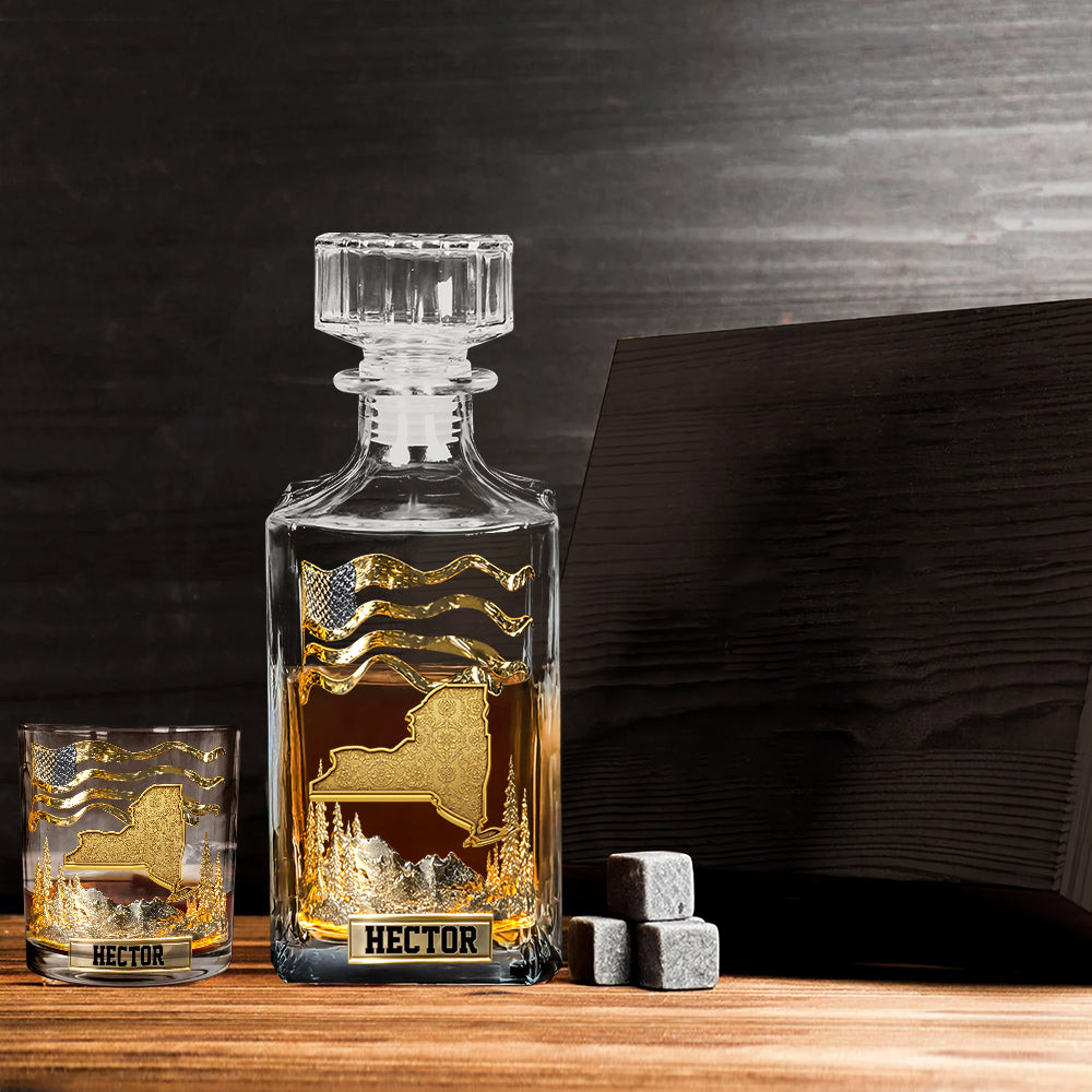 The State Pride - Coffret de carafe à whisky de luxe personnalisé