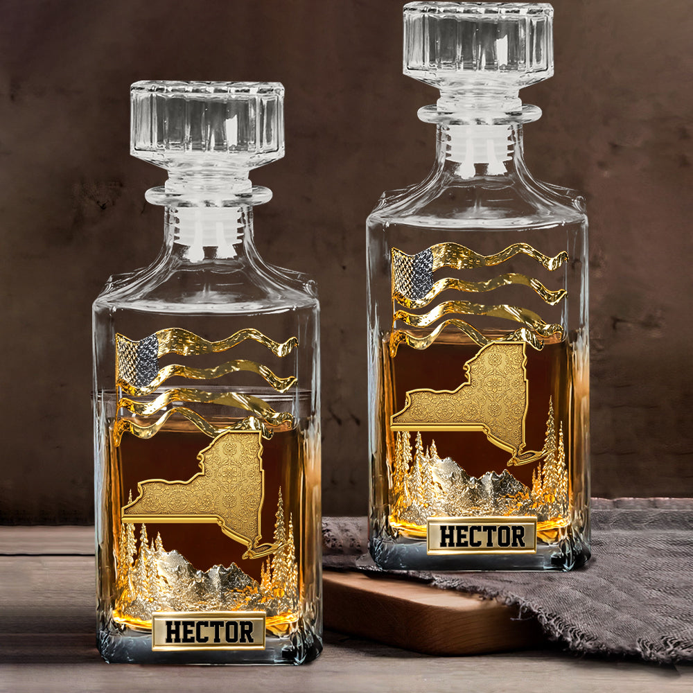 The State Pride - Coffret de carafe à whisky de luxe personnalisé