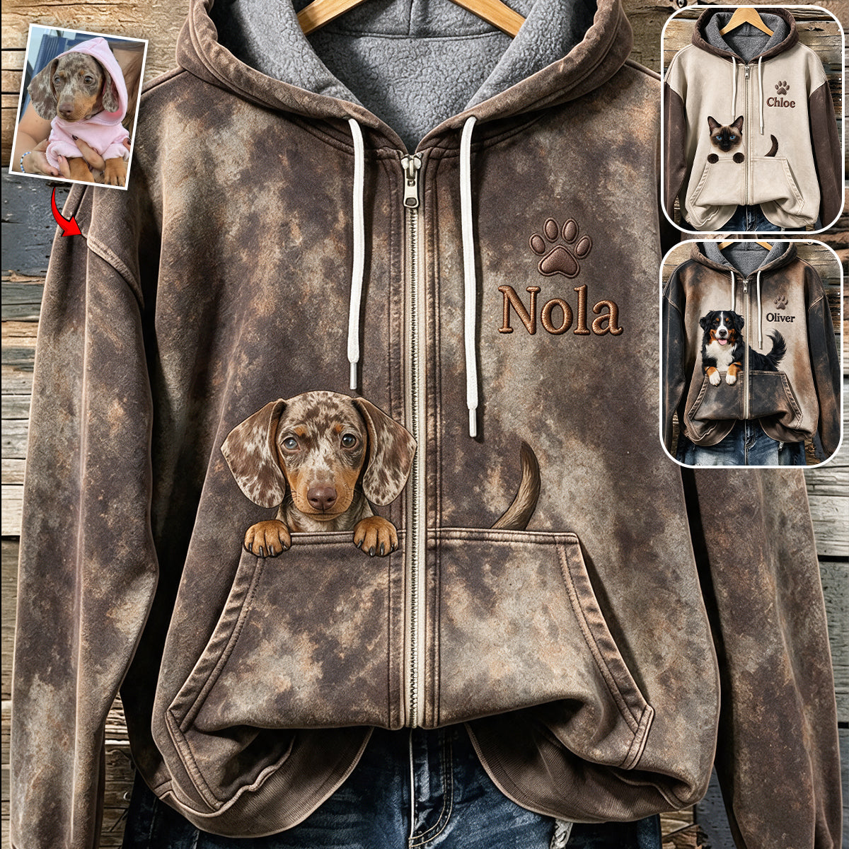 J'adore mon chien - T-shirt personnalisé tout en imprimé