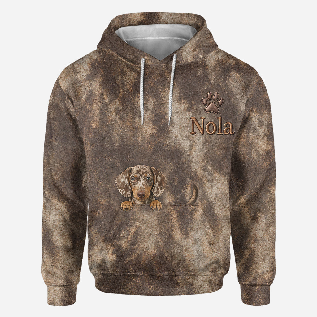J'adore mon chien - T-shirt personnalisé tout en imprimé
