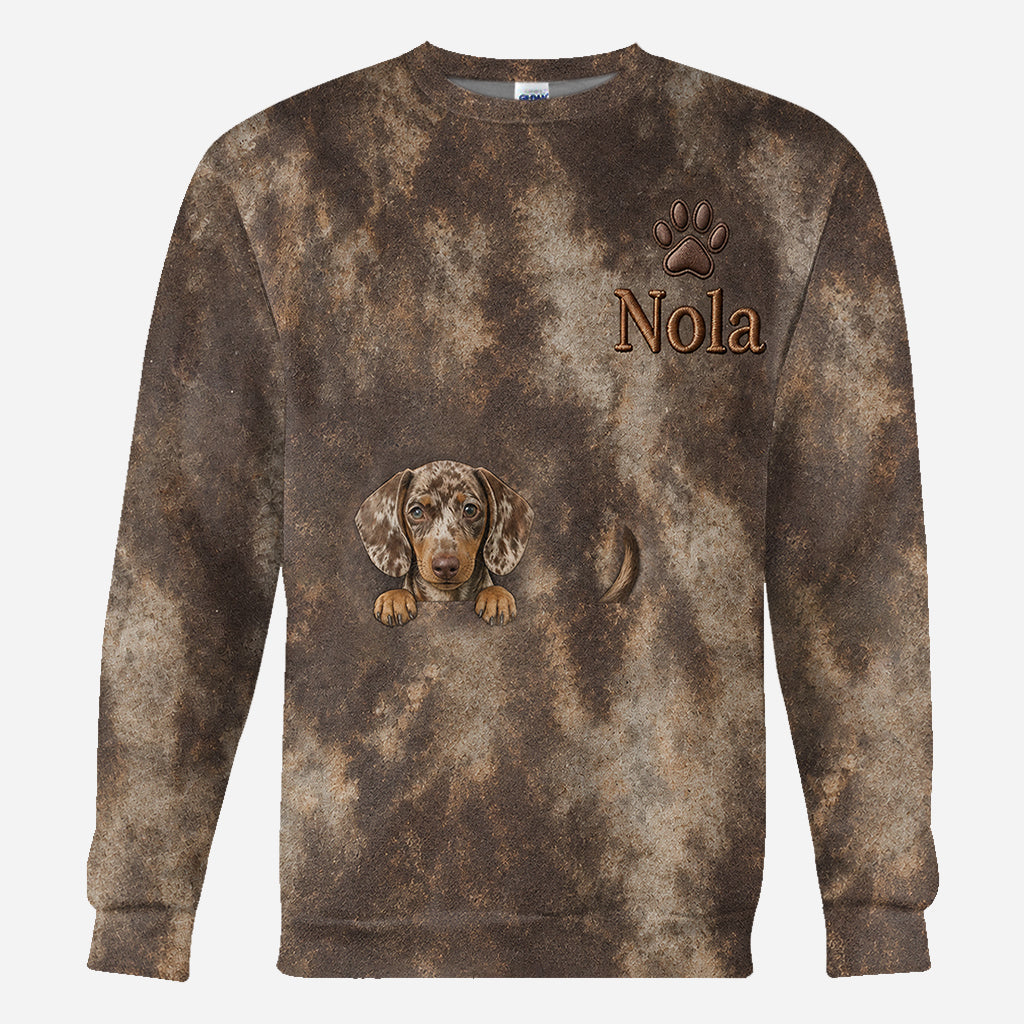 J'adore mon chien - T-shirt personnalisé tout en imprimé