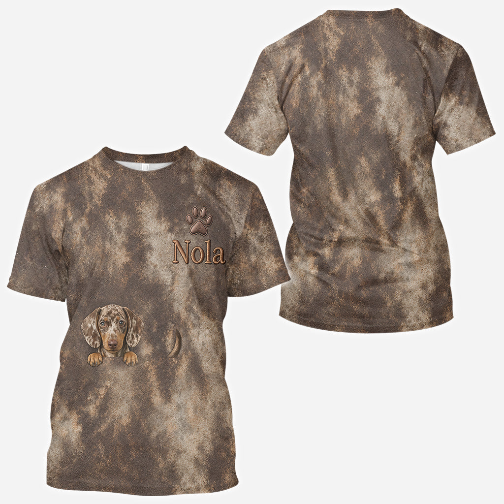 J'adore mon chien - T-shirt personnalisé tout en imprimé
