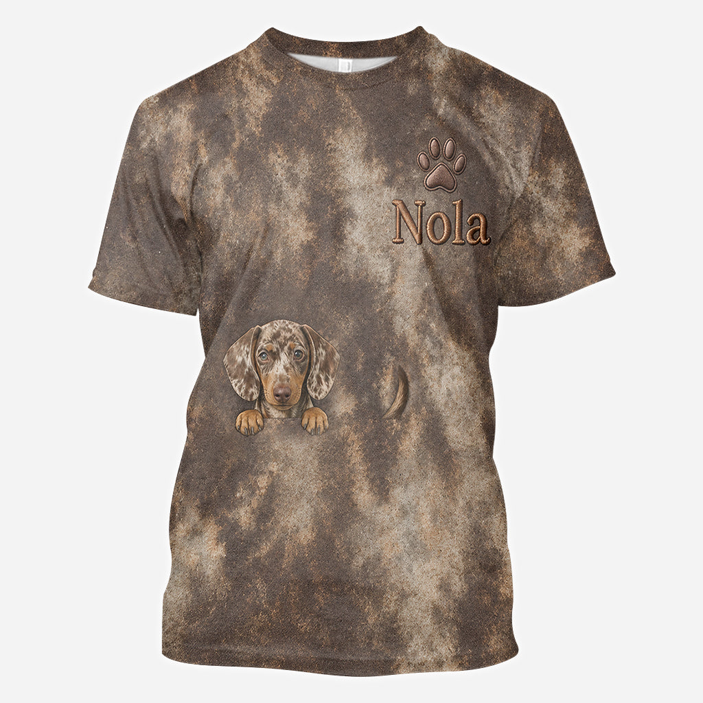 J'adore mon chien - T-shirt personnalisé tout en imprimé