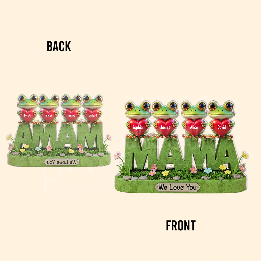 Mama We Love You - Personalized Mother Custom Shaped Acrylic Plaque