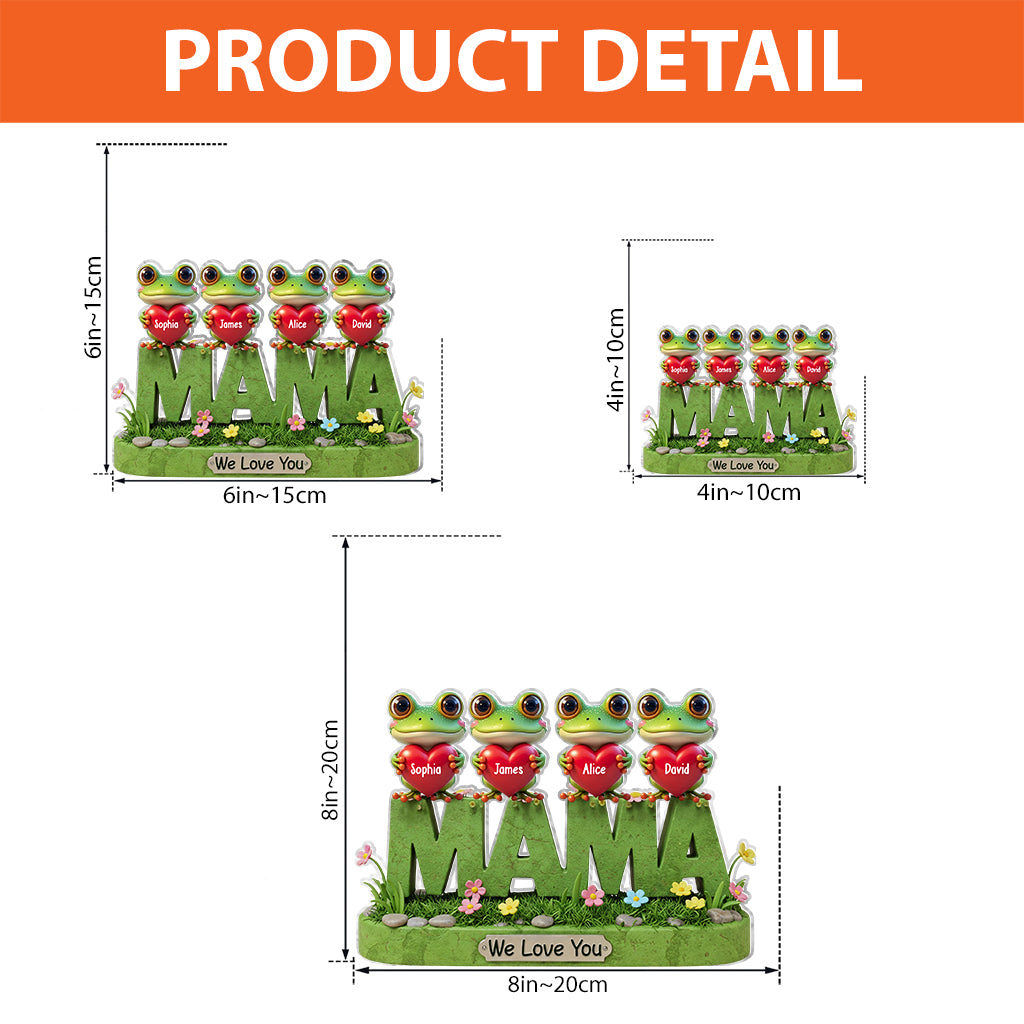 Mama We Love You - Personalized Mother Custom Shaped Acrylic Plaque