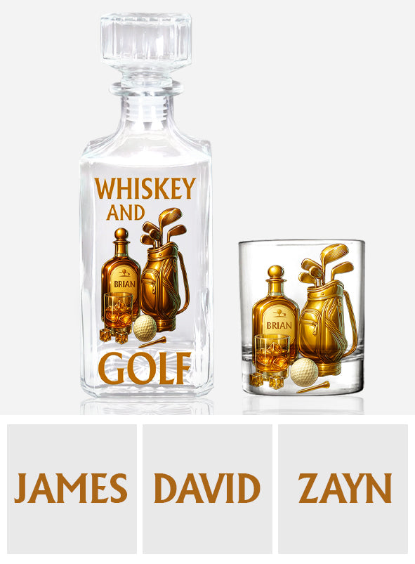 Whisky et Golf - Verre à whisky personnalisé sur le thème du golf