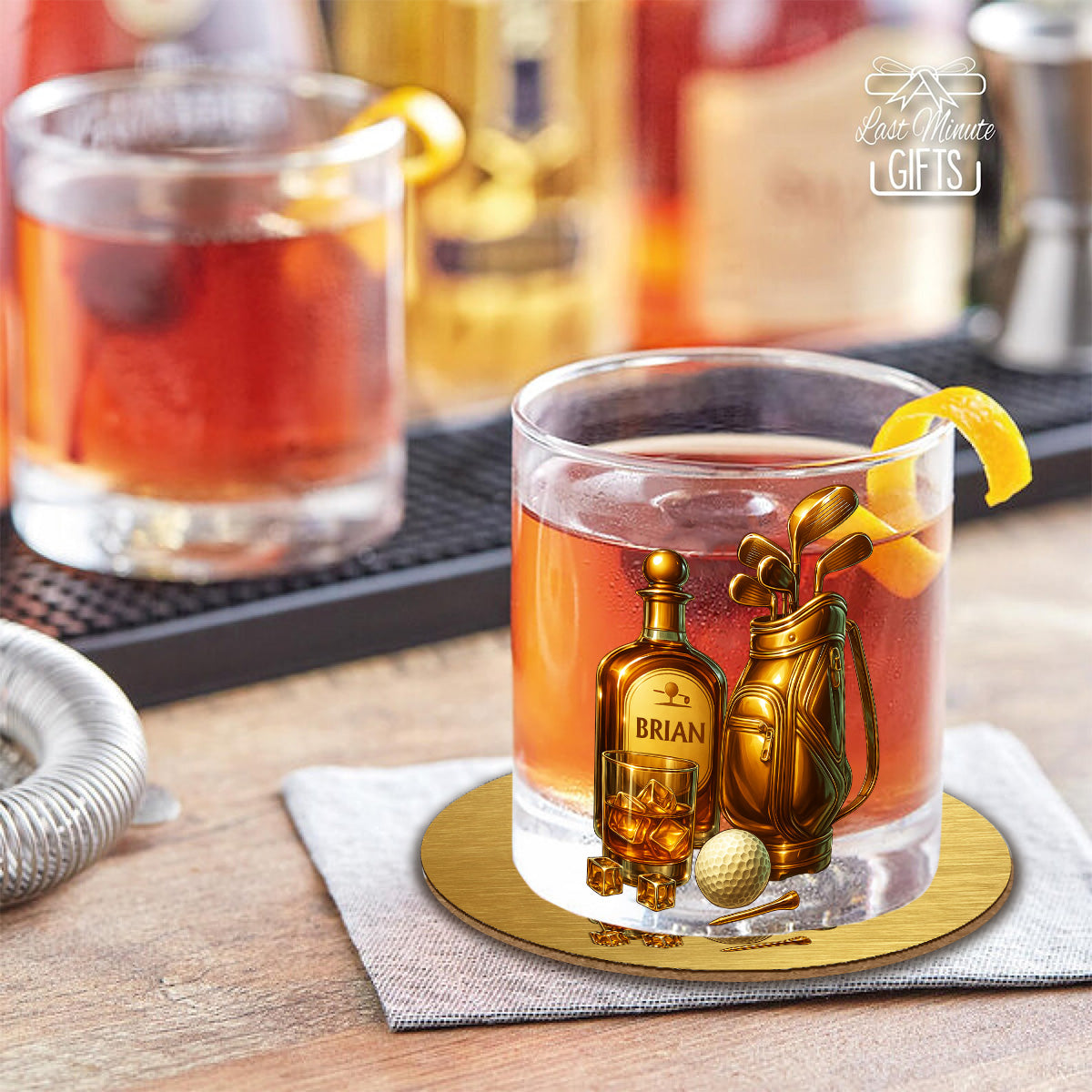 Whisky et Golf - Verre à whisky personnalisé sur le thème du golf
