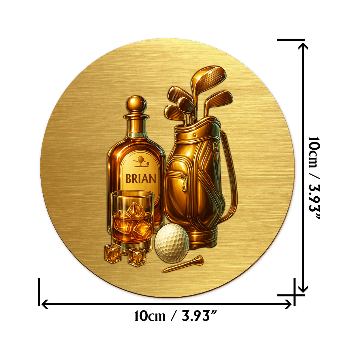 Whisky et Golf - Verre à whisky personnalisé sur le thème du golf