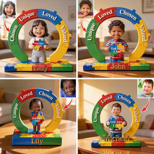 Autism Awareness, Gift For Them - Personalized Autism Awareness Custom Shaped Acrylic Plaque