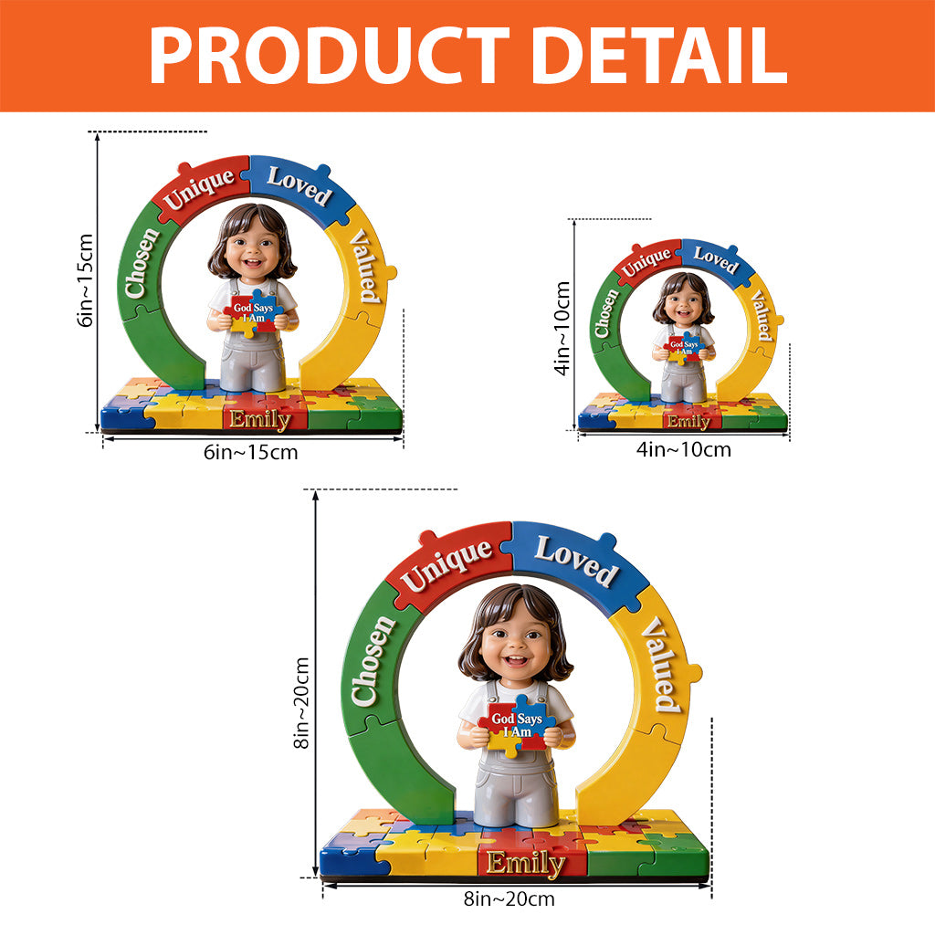 Autism Awareness, Gift For Them - Personalized Autism Awareness Custom Shaped Acrylic Plaque