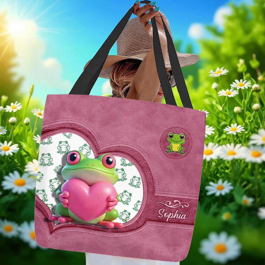 Love Frog - Personalized Frog Tote Bag