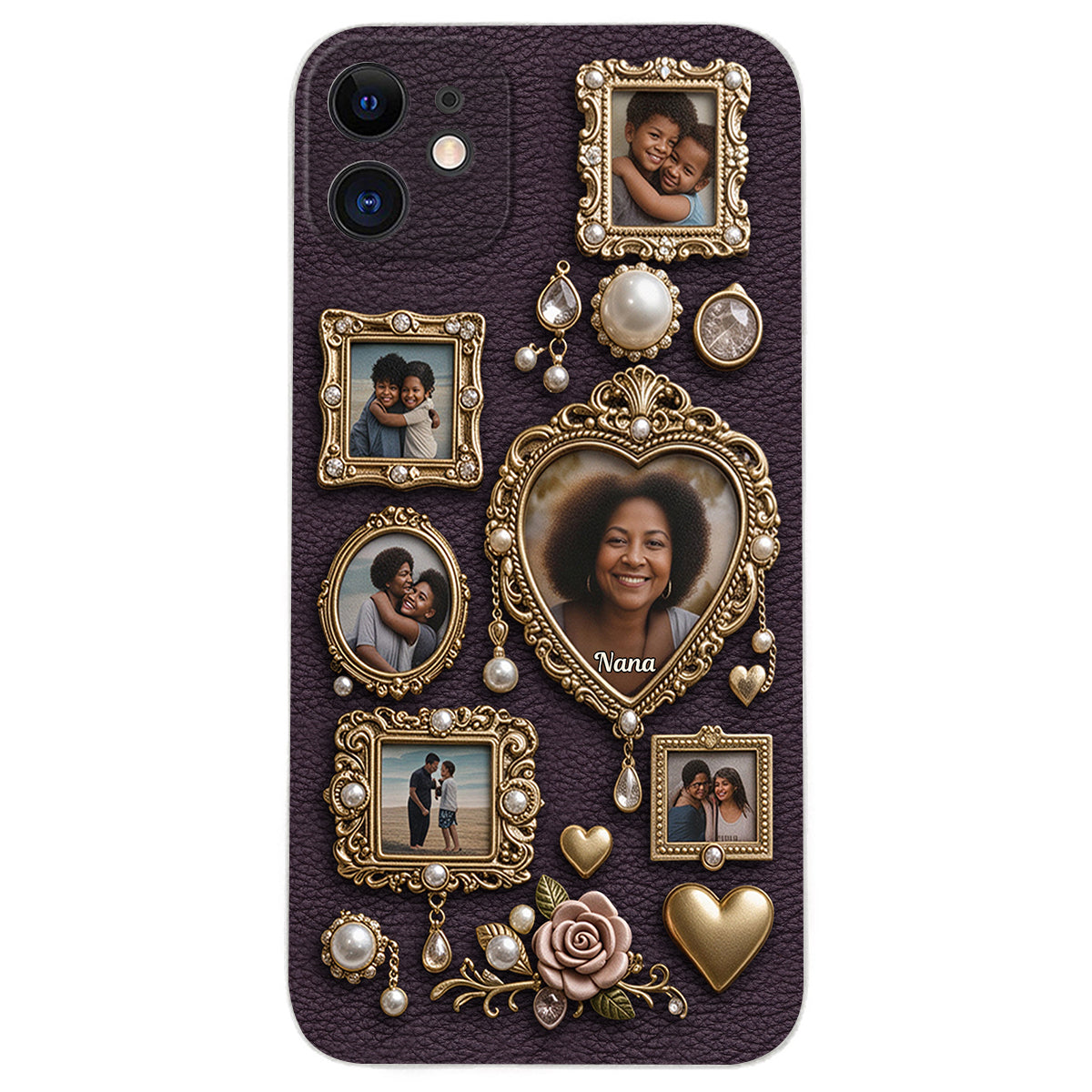 Grandma's Cute Little Museum - Personalized Grandma Leather Phone Case