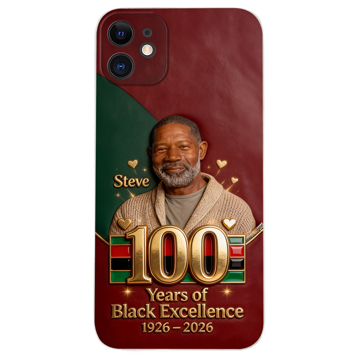 100 Years Of Black Excellence - Personalized African American Leather Phone Case