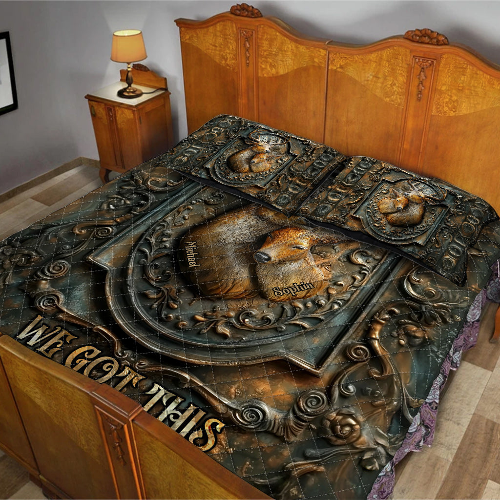 Toi et moi, on gère ça - Ensemble de courtepointe de chasse personnalisé