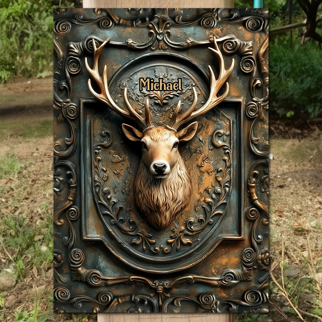 Deer Hunting - Personalized Hunting Rectangle Metal Sign
