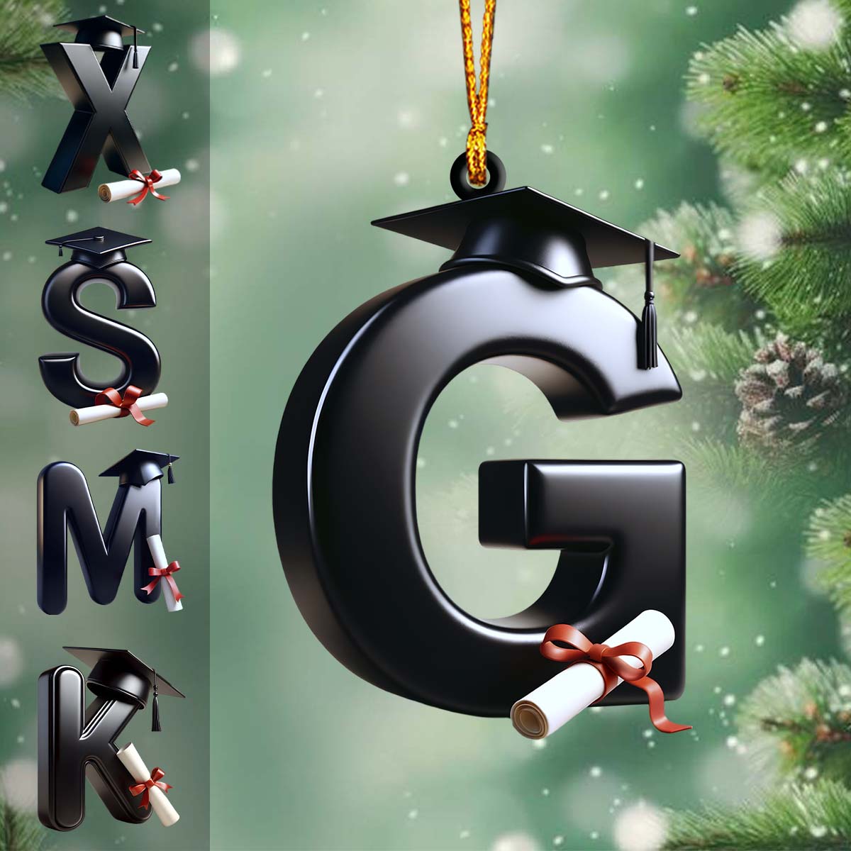 Lettre de félicitations - Ornement de fin d'études personnalisé