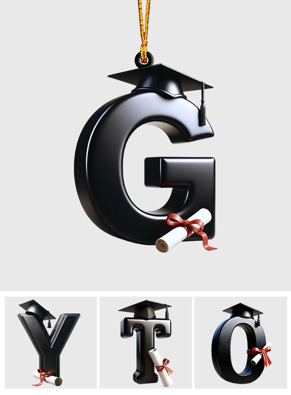 Lettre de félicitations - Ornement de fin d'études personnalisé