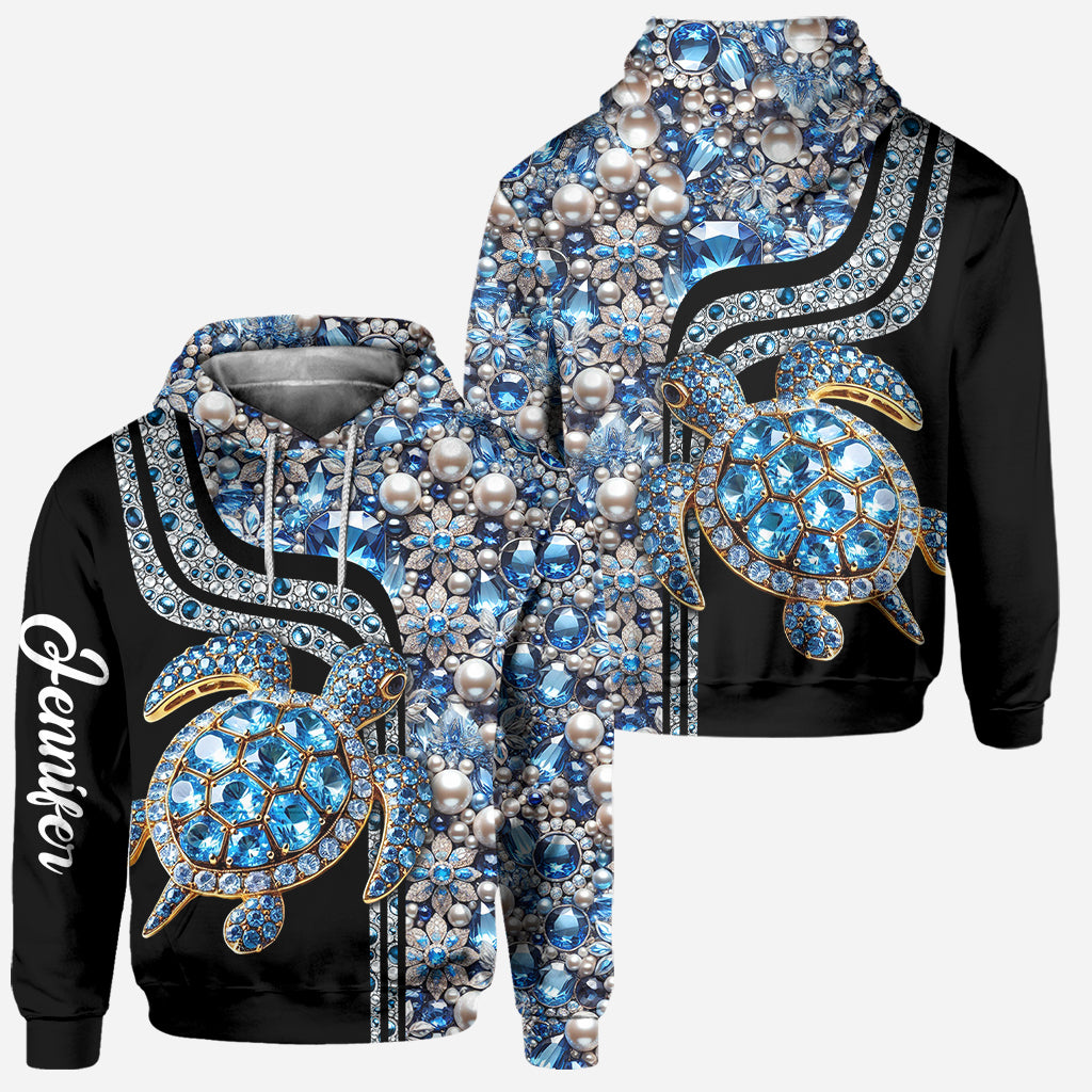 J'adore les tortues ! - Sweat à capuche et legging personnalisés avec tortue