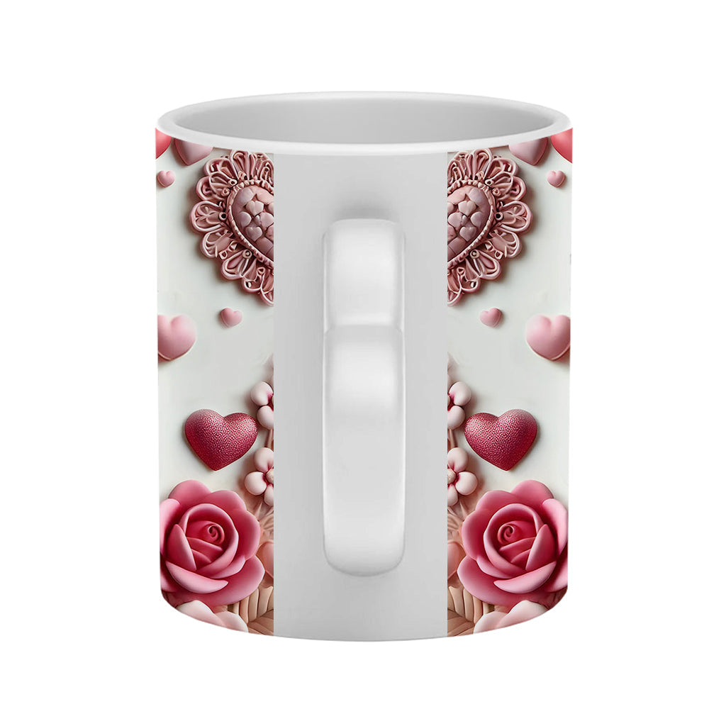 Les livres sont ma façon d'exprimer mon amour - Mug personnalisé avec anse en forme de cœur