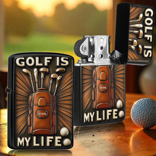 Le golf, c'est ma vie - Briquet de golf personnalisé