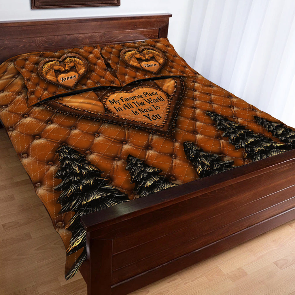 Next To You - Personalized Horse Quilt Set