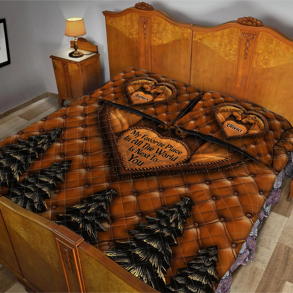 Next To You - Personalized Horse Quilt Set