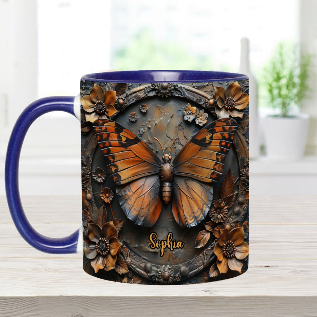 Mug personnalisé « Magnifique Monarque » avec motif papillon