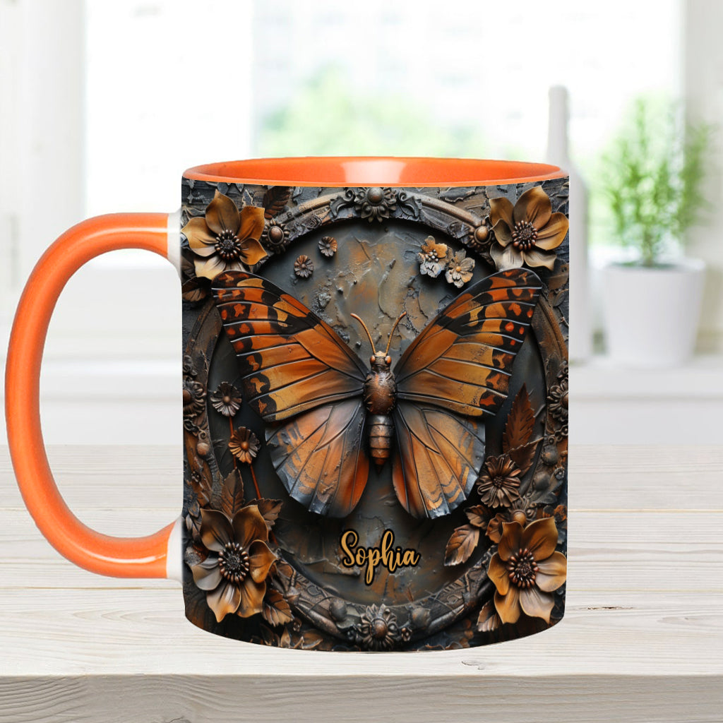 Mug personnalisé « Magnifique Monarque » avec motif papillon