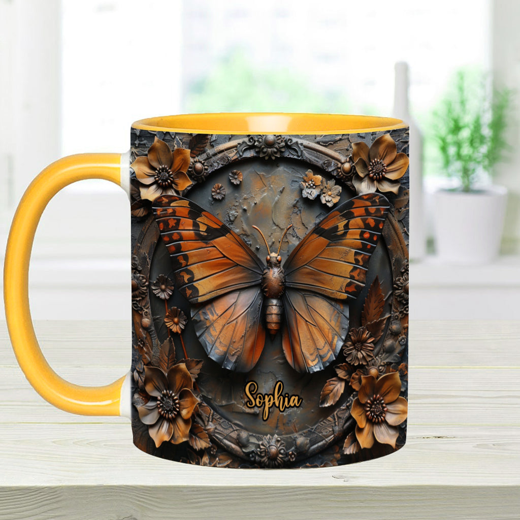 Mug personnalisé « Magnifique Monarque » avec motif papillon