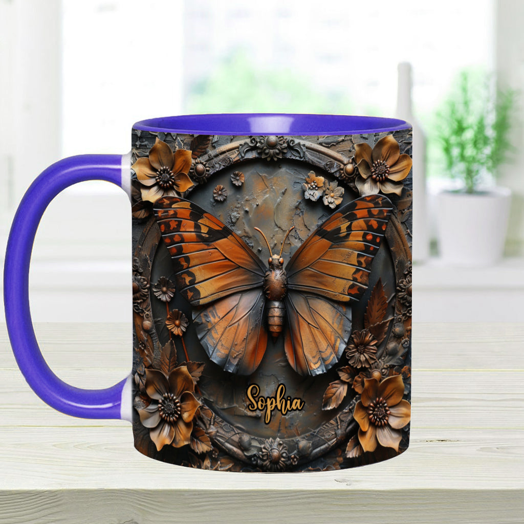 Mug personnalisé « Magnifique Monarque » avec motif papillon