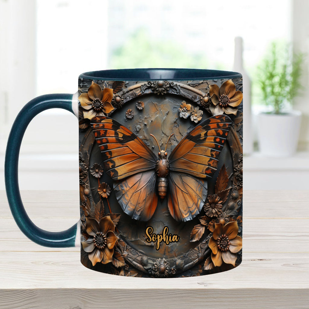 Mug personnalisé « Magnifique Monarque » avec motif papillon