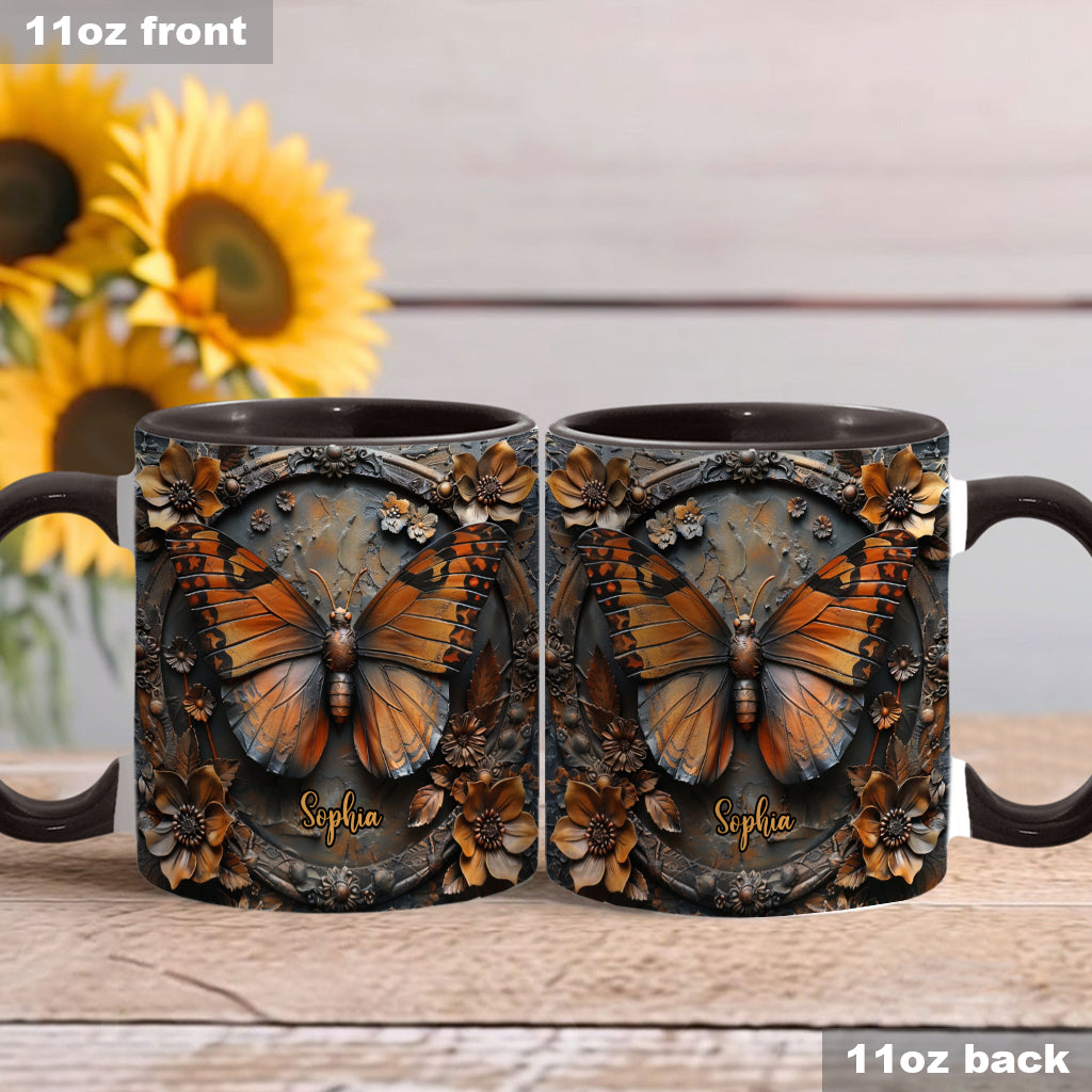 Mug personnalisé « Magnifique Monarque » avec motif papillon