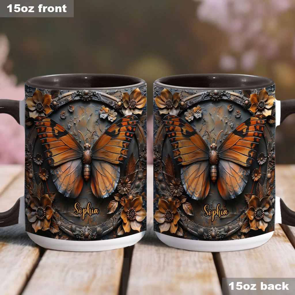 Mug personnalisé « Magnifique Monarque » avec motif papillon