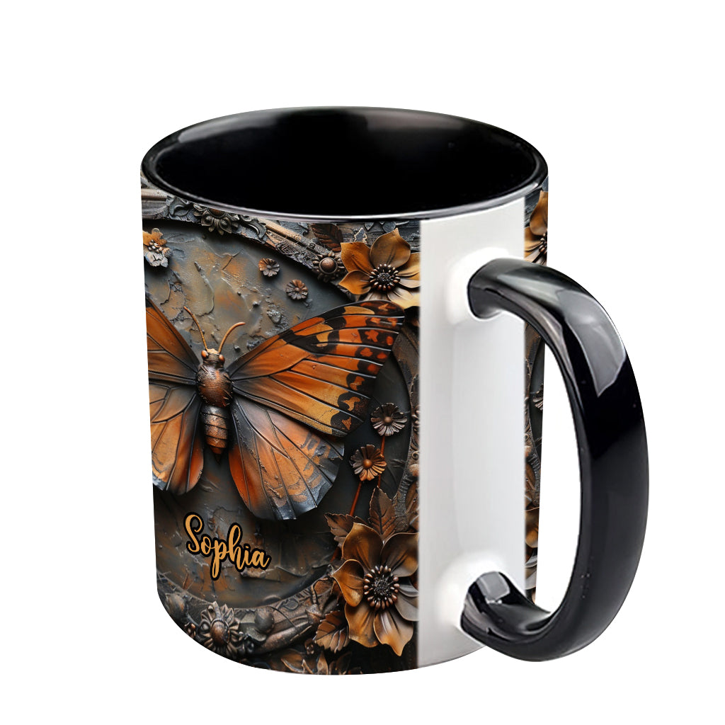 Mug personnalisé « Magnifique Monarque » avec motif papillon