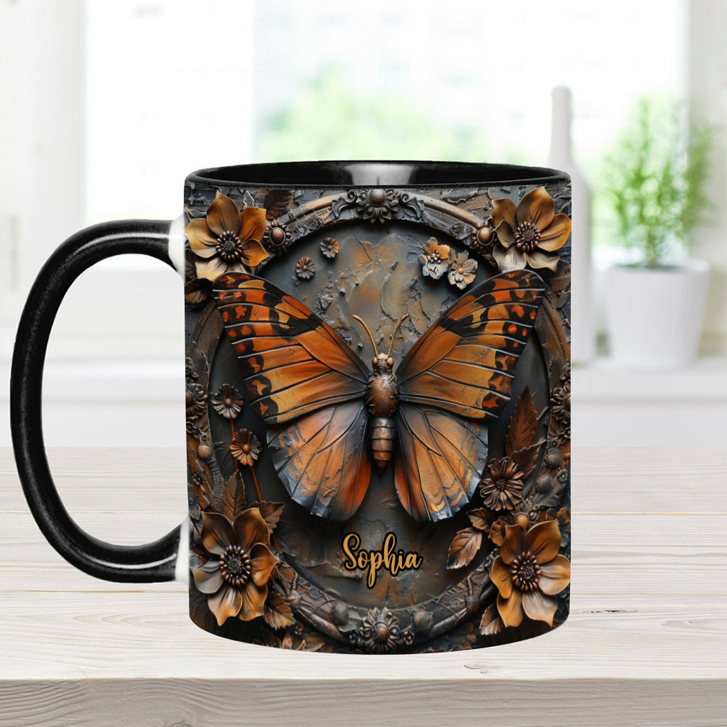Mug personnalisé « Magnifique Monarque » avec motif papillon