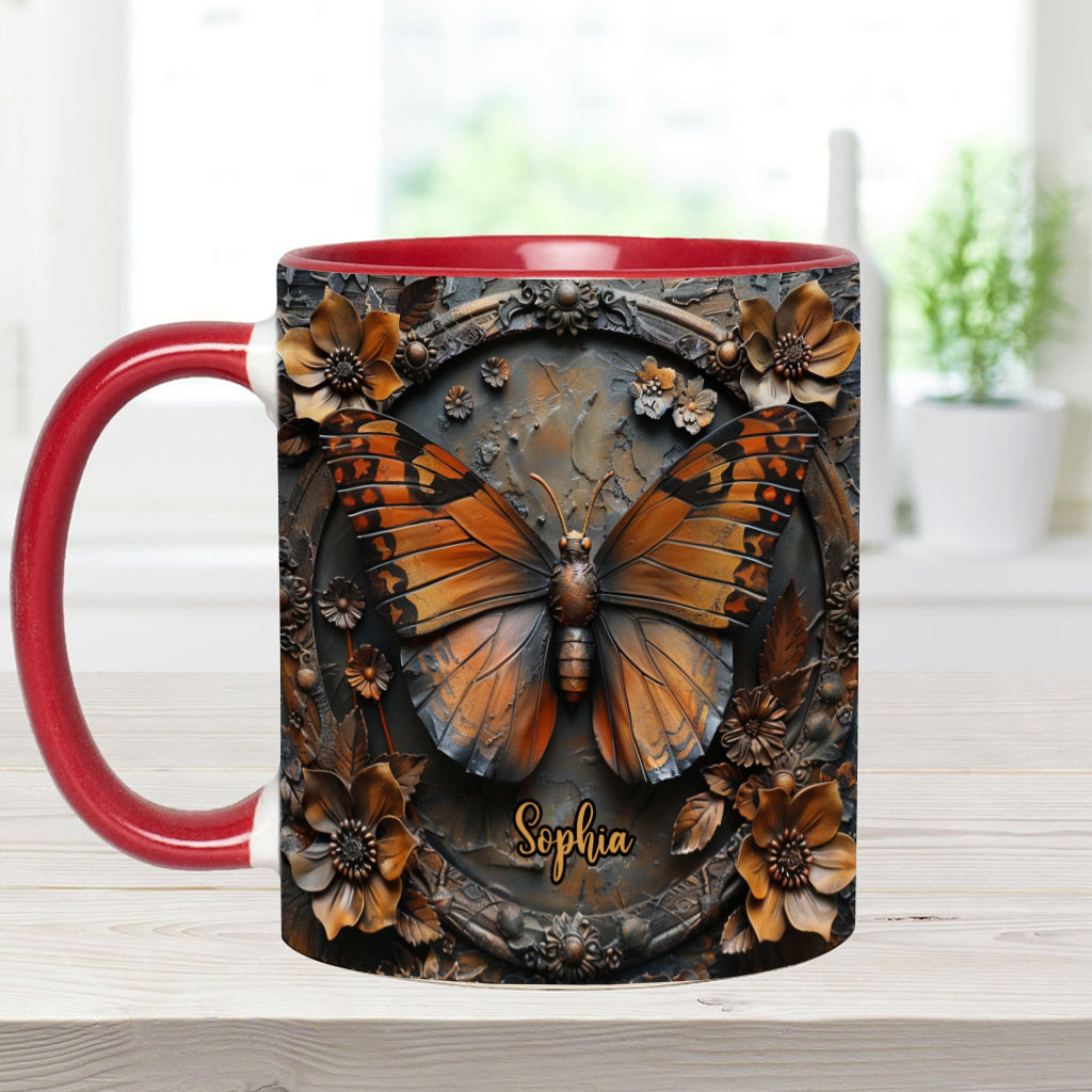 Mug personnalisé « Magnifique Monarque » avec motif papillon