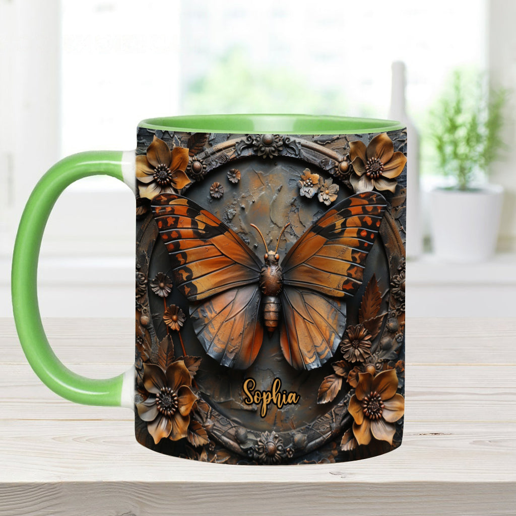 Mug personnalisé « Magnifique Monarque » avec motif papillon