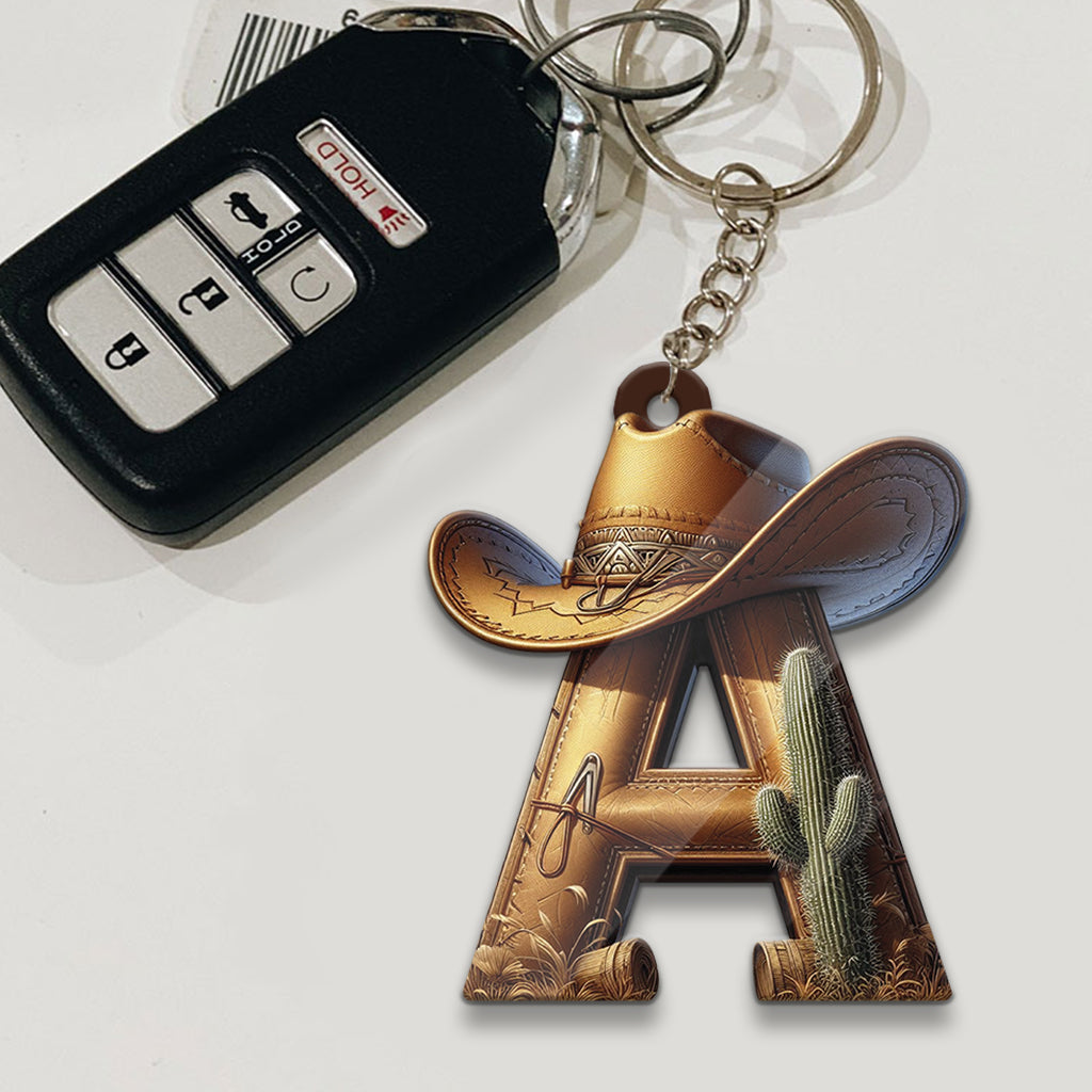 Western Letter - Personalized Keychain