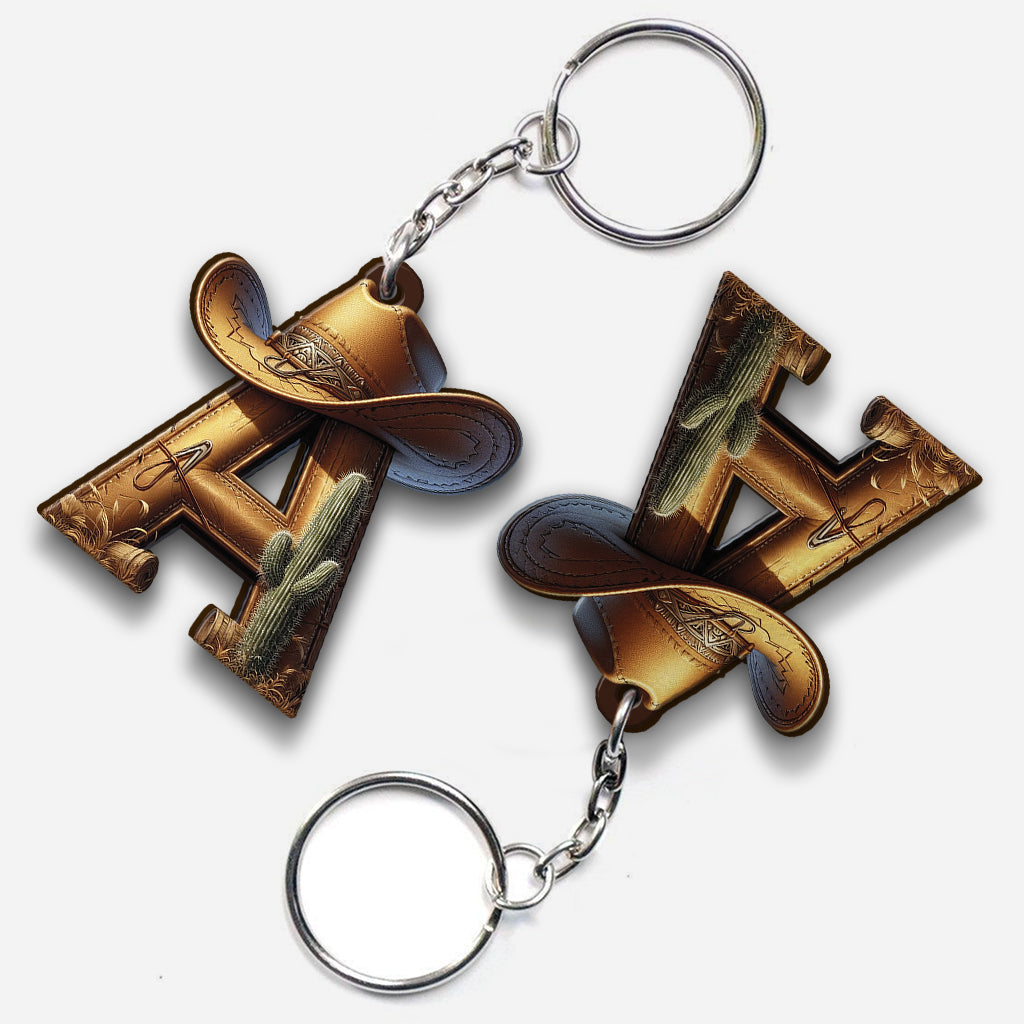 Western Letter - Personalized Keychain