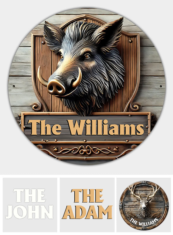 Passionné de chasse - Panneau rond en bois personnalisé sur le thème de la chasse